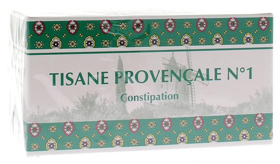Tisane provençale N°1 constipation, plantes pour tisane en sachet - boite de 24 sachets