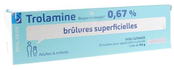 Trolamine 0.67% émulsion pour application cutanée - tube de 93 g