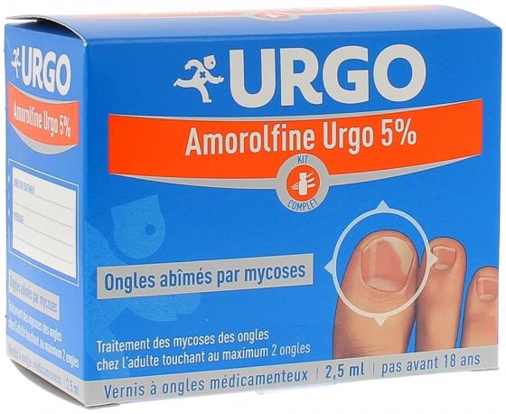 Amorolfine Urgo 5% vernis à ongles - flacon de 2,5ml