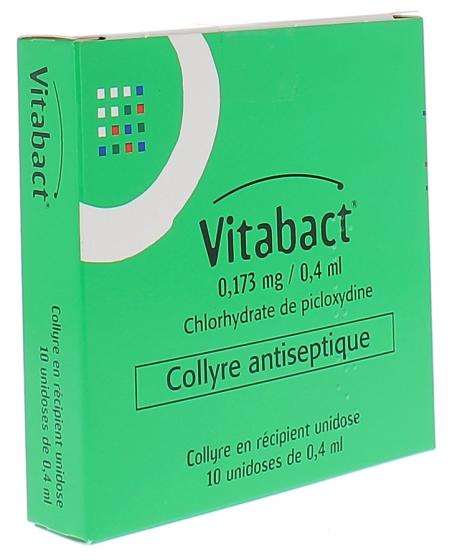 Vitabact 0,173mg/0,4ml collyre en récipient unidose - boîte de 10 récipients unidoses
