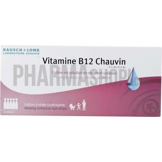 Vitamine B12 Chauvin 0,2mg collyre en solution - 10 récipients unidoses