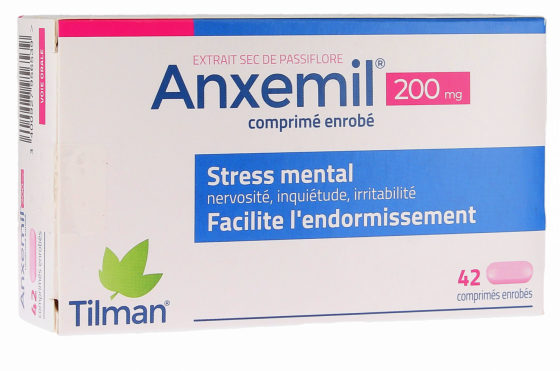 Anxemil 200mg stress mental - boîte de 42 comprimés enrobés