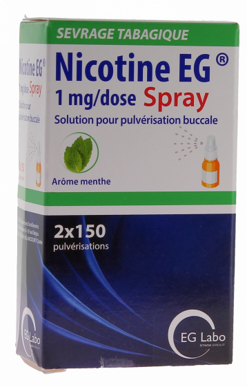 Nicotine EG 1 mg/dose arôme menthe - spray de 15ml