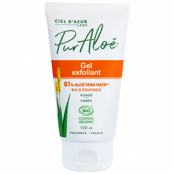 Gel exfoliant Aloe vera 81% Bio Pur Aloé - tube de 150 ml
