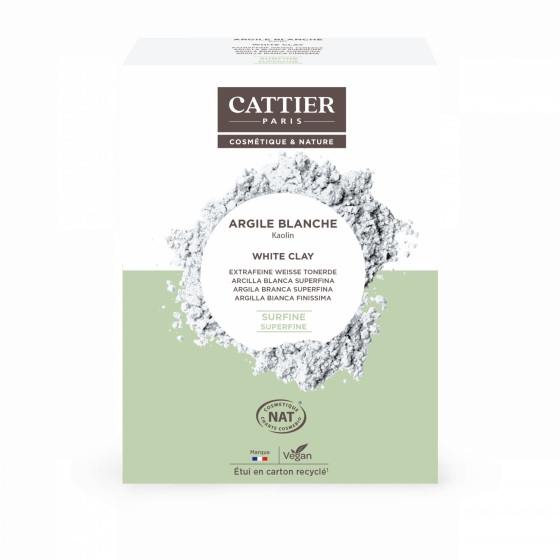 Argile BLANCHE Surfine Cattier - boîte de 200 g