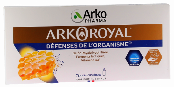 Arkoroyal défense de l'organisme adultes unidoses Arkopharma - boîte de 7 unidoses de 10ml
