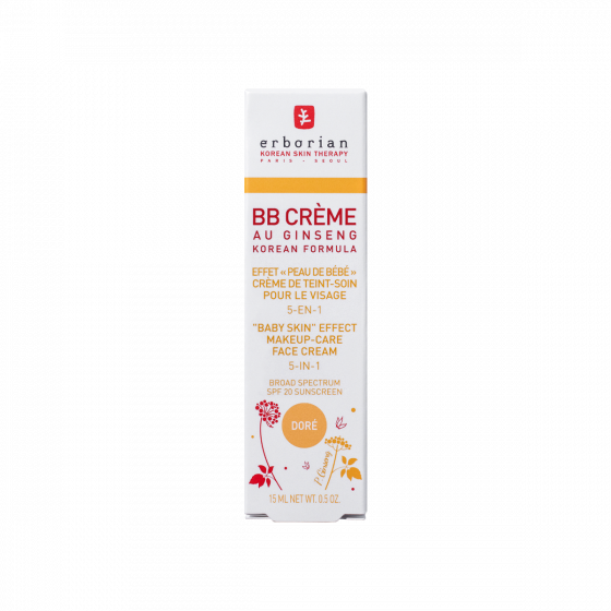 BB Crème au Ginseng Erborian - Teinte : Doré - tube de 15 ml