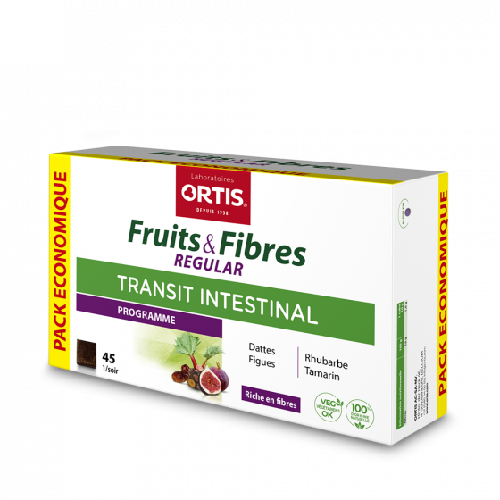 Fruits & Fibres Regular Transit intestinal Ortis - boîte de 45 cubes