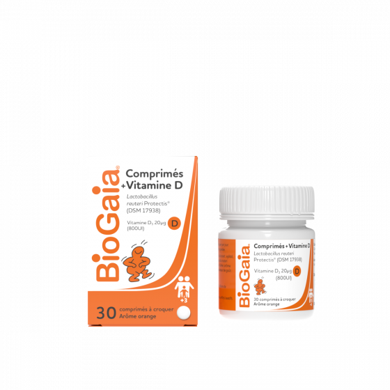Comprimés Biogaia vitamine D PediAct - 30 comprimés