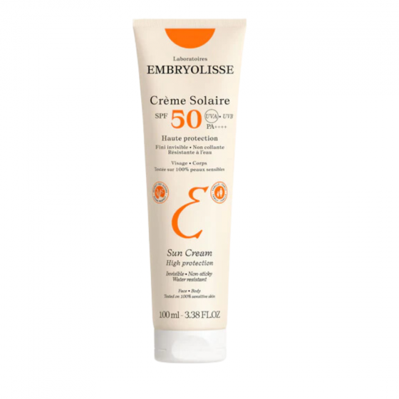 Crème solaire SPF50+ haute protection Embryolisse - tube de 100ml