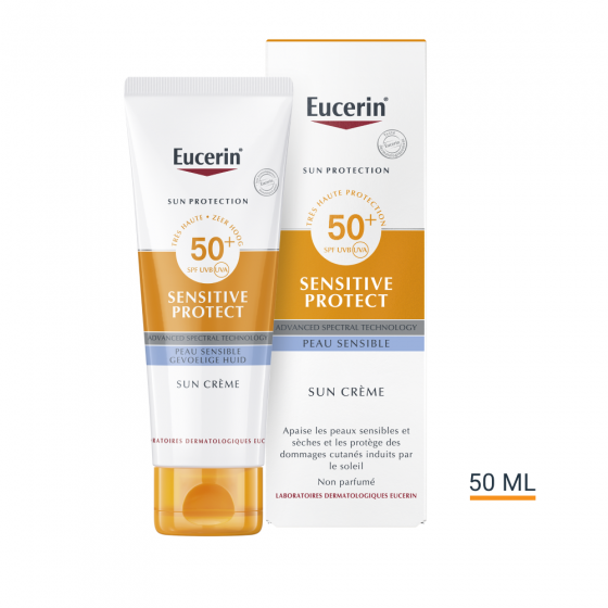 Crème solaire visage SPF 50+ Eucerin Sun - tube de 50 ml