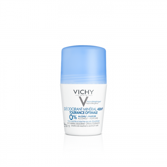 Déodorant minéral 48h tolérance optimale Vichy - roll-on bille de 50 ml