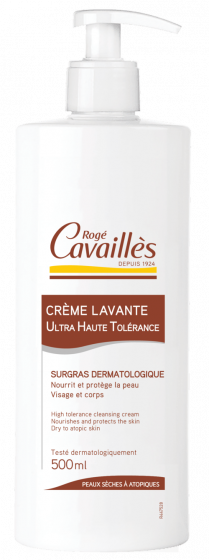 Dermo-UHT Crème lavante surgras Rogé Cavaillès - Flacon-pompe de 500 ml