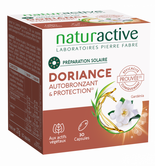 Doriance autobronzant et protection Naturactive - boîte de 30 capsules