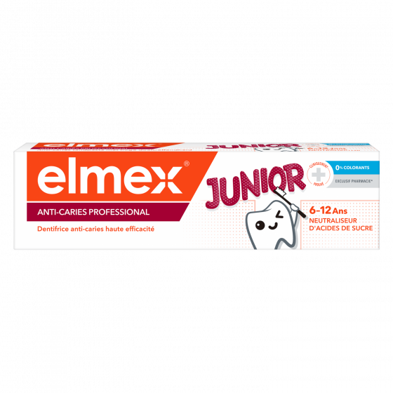Dentifrice anti-caries professional junior 6-12 ans Elmex - tube de 75 ml