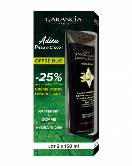 Formule Ensorcelante anti-peau de croco 3 en 1 Garancia - lot de 2x 150 ml