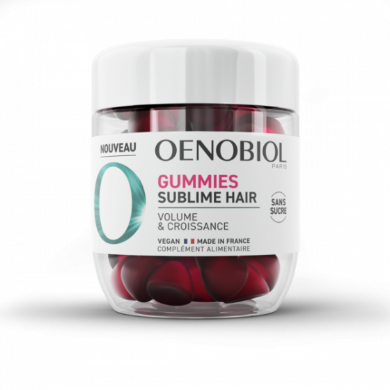 Gummies Sublime Hair cheveux volume & croissance Oenobiol - pot de 60 gummies