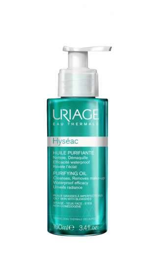 Huile Purifiante Hyséac peaux acnéiques Uriage - flacon à pompe de 100 ml