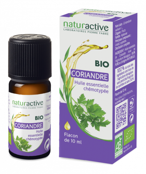Huile essentielle Coriandre Bio Naturactive - flacon de 10 ml