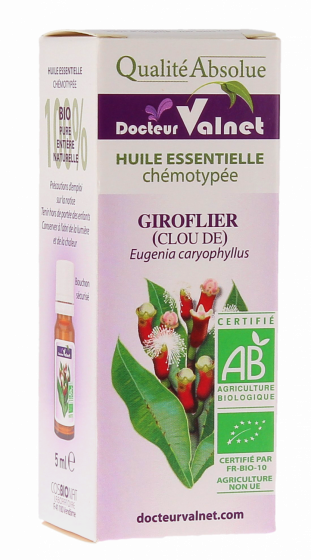 Huile essentielle Giroflier (Clou de) Bio Dr Valnet - 5 ml