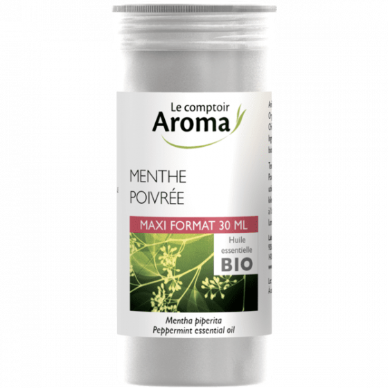 Huile essentielle de Menthe poivrée Bio Le Comptoir Aroma - flacon de 30 ml