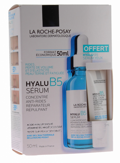 Hyalu B5 Sérum anti-rides réparateur repulpant + sérum yeux offert La Roche-Posay - coffret de 2 produits