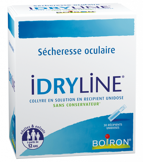 Idryline collyre sécheresse oculaire Boiron - boîte de 30 récipients unidoses