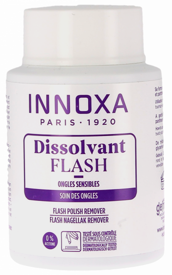Dissolvant flash express sans coton Innoxa - flacon de 75 ml