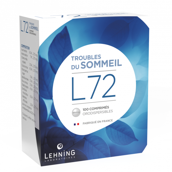 L72 troubles du sommeil Lehning - boîte de 100 comprimés ordodispersibles