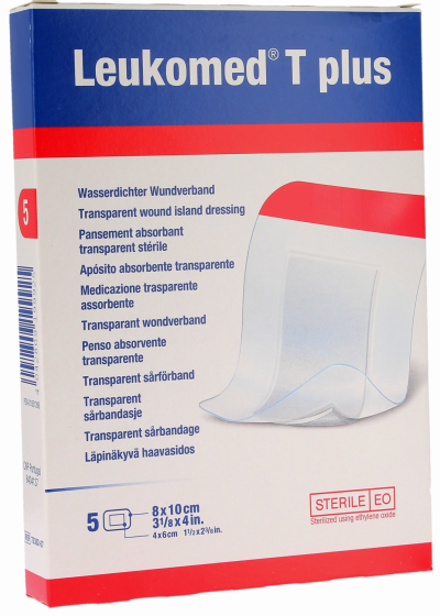 Leukomed T plus pansements stériles transparents Bsn médical - boite de 5 pansements de 8x10cm