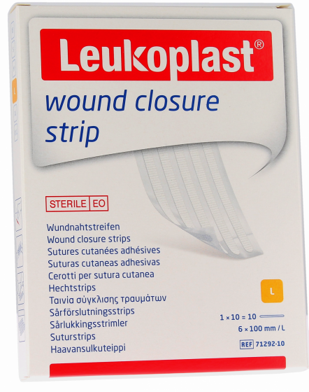 Leukosan Strip sutures cutanées adhésives BSN Médical - 10 strips de 6 x 100 mm