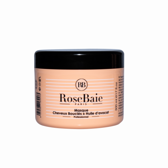 Masque cheveux bouclés x huile d'avocat RoseBaie - pot de 500 ml