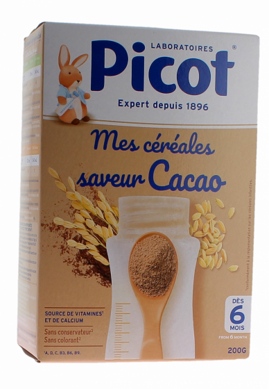 Mes céréales saveur cacao Picot - boite de 200g