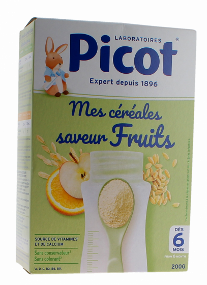 Mes céréales saveur fruits Picot - boite de 200g