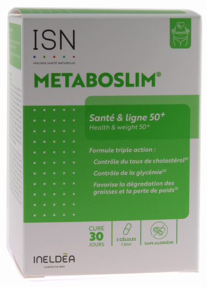 Metaboslim spécial graisse abdominale 50+ Ineldea - boite de 90 gélules végétales