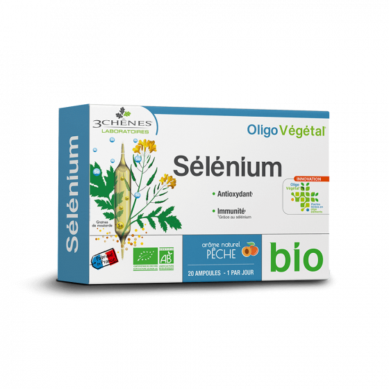 OligoVégétal Sélénium bio Les 3 Chênes - boîte de 20 ampoules de 10ml