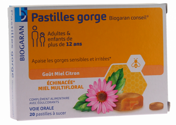 Pastilles gorge Biogaran - boite de 20 pastilles