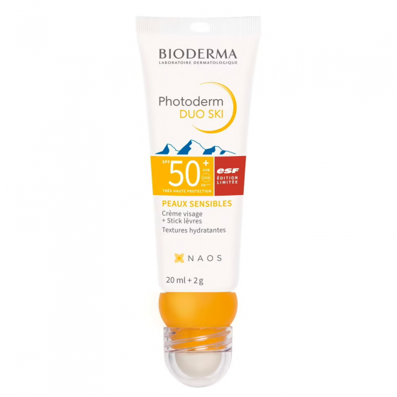 Photoderm duo ski Crème solaire visage et stick à lèvres Bioderma - stick de 20ml + 2g