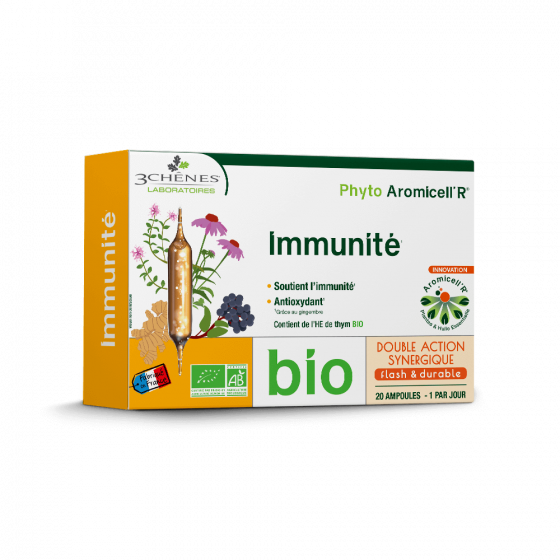 Phyto Aromicell’R bio Immunité Les 3 Chênes - boîte de 20 ampoules de 10ml