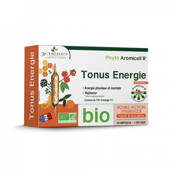 Phyto Aromicell'R bio Tonus energie Les 3 Chênes - boîte de 20 ampoules de 10ml