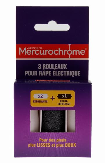 Recharge râpe électrique Mercurochrome - boîte de 3 rouleaux