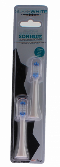 Recharges pour brosse à dents sonique souple blanc Superwhite - lot de 2 recharges