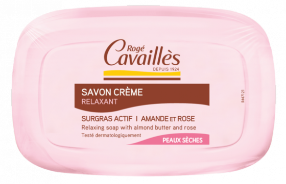 Savon crème beurre d'amande et rose Rogé Cavaillès - pain de 115g