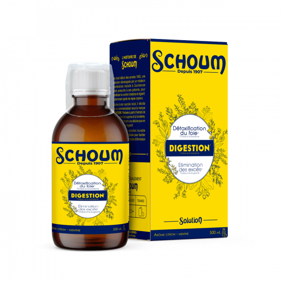 Schoum digestion arôme citron-menthe - flacon de 500ml