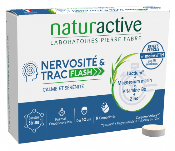 Nervosité & trac flash Naturactive - boîte de 6 comprimés orodispersibles