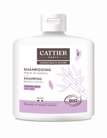 Shampoing Moëlle de Bambou Bio (cheveux secs) Cattier - flacon 250 ml