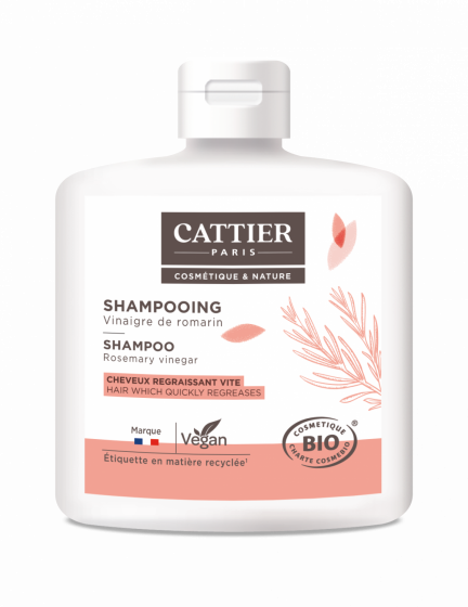 Shampoing Vinaigre de Romarin Bio Cheveux Gras Cattier - flacon 250 ml