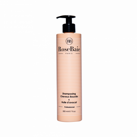 Shampooing cheveux bouclés x huile d'avocat RoseBaie - flacon-pompe de 500 ml