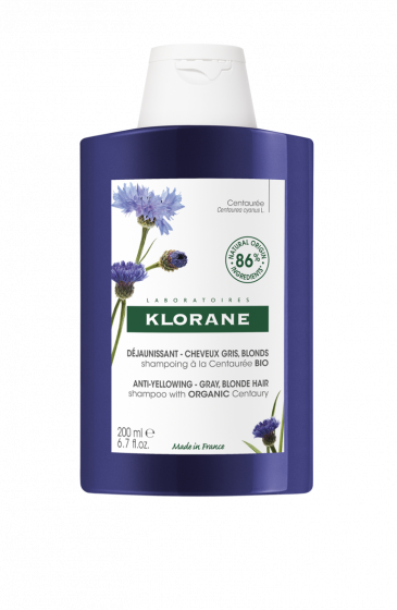 Shampooing déjaunissant à la Centaurée bio Klorane - flacon de 200 ml