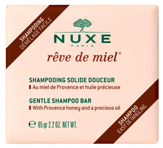 Shampooing solide douceur Rêve de miel Nuxe - pain de 65g